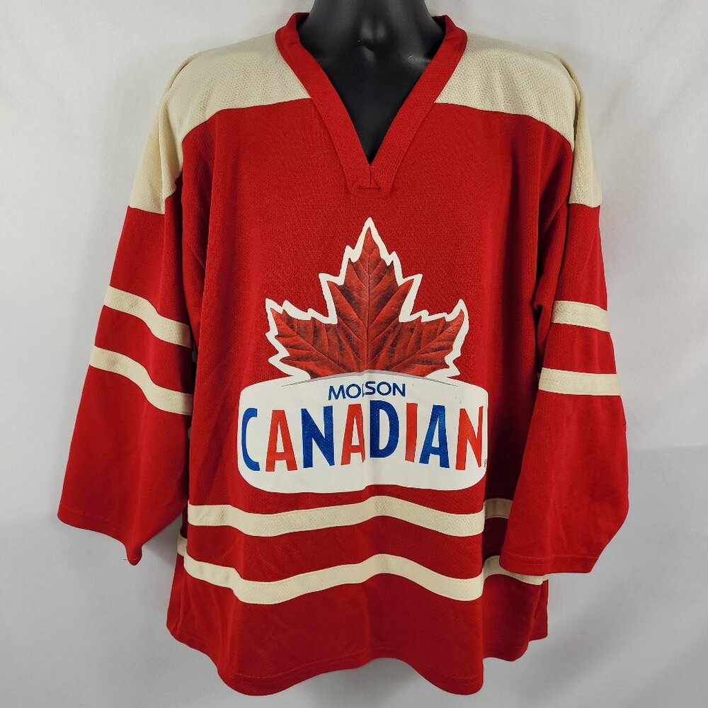 Molson Canadian Beer Hockey Jersey Ironhead Men's size Large